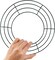 10PCS 10” Metal Wreath Frame Green Wire Wreath Rings for Christmas New Year Party Home Decor DIY Crafts Supplies